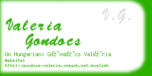 valeria gondocs business card